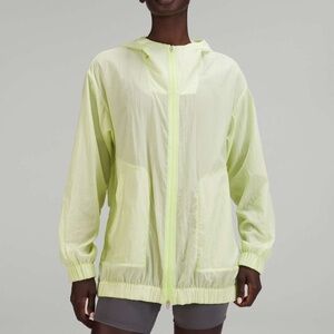 EUC! 💛 Lululemon LAB Translucent Hooded Jacket, Crispin Green, Size 8